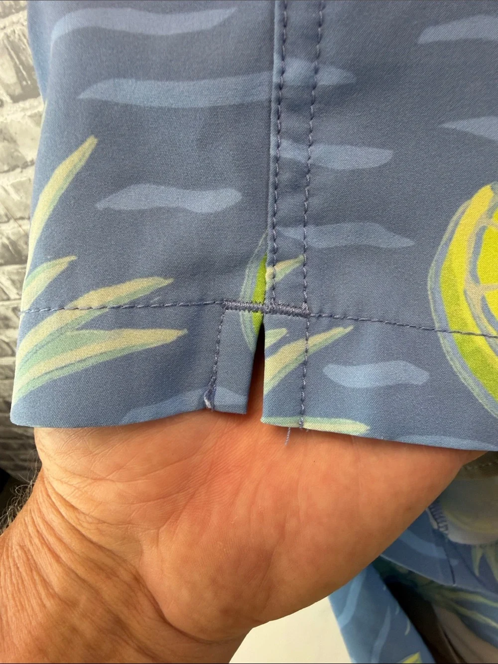 Chubbies  Blue Pineapple & Lime Print Men’s Swim Shorts